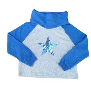 Crazy8 Girls Turtleneck Sweatshirt, Size M (7-8), Gray/Blue